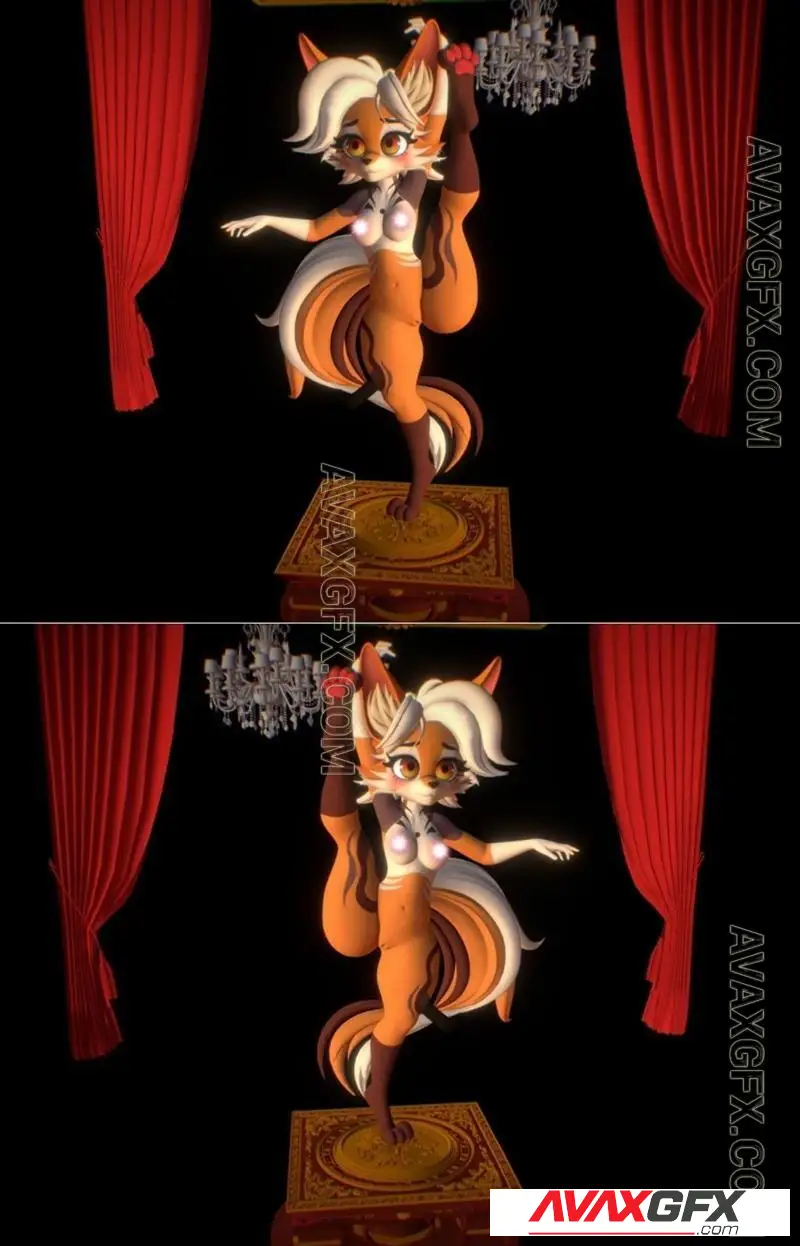 Kino Furry Fox Girl - STL 3D Model