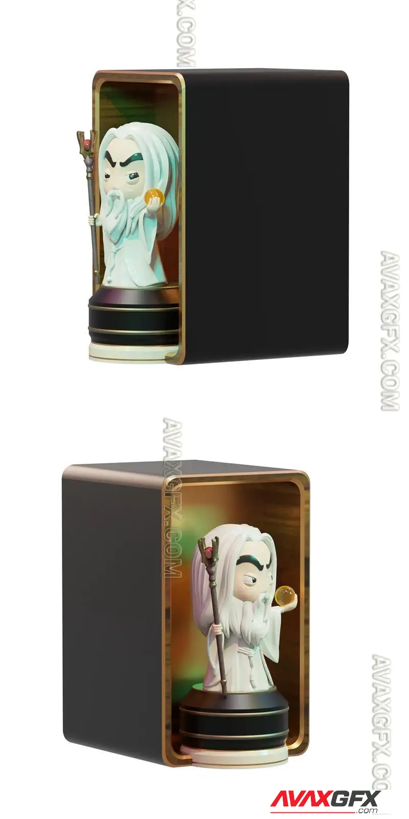 Saruman Book Case Display - STL 3D Model