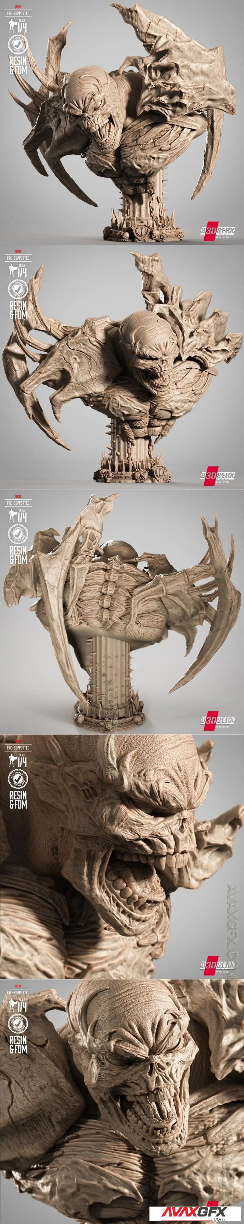 B3DSERK - Curse Of Spawn Portrait Bust - STL 3D Model