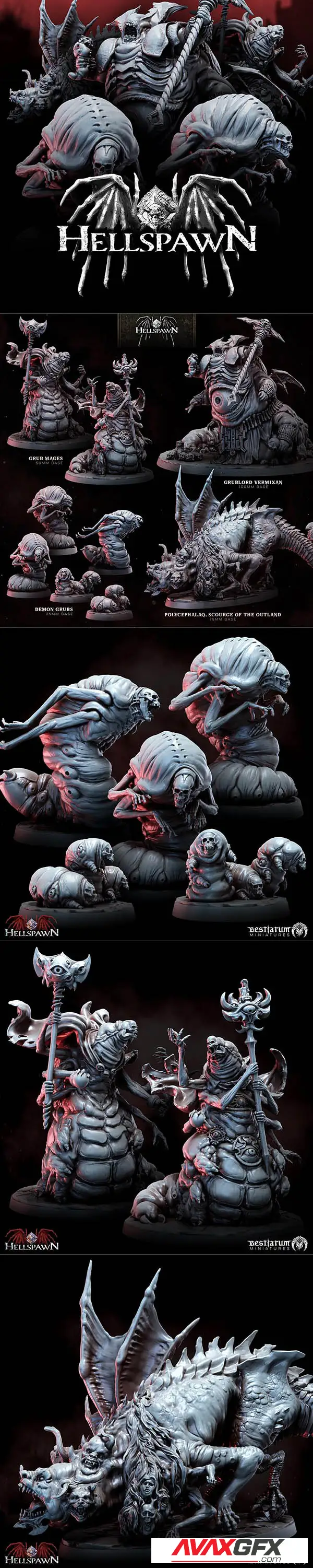 Bestiarum Miniatures – Hellspawn Part 3 – 3D Print