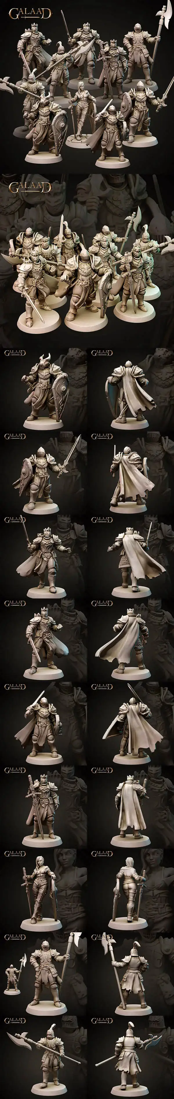 Galaad Miniatures – Knights – 3D Print