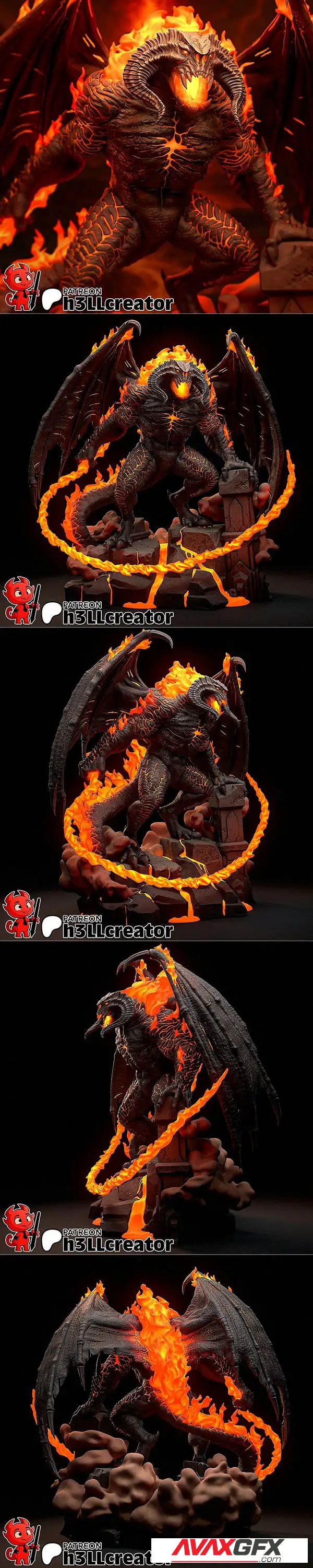 h3LL creator – Balrog – The Lord of the Rings – 3D Print