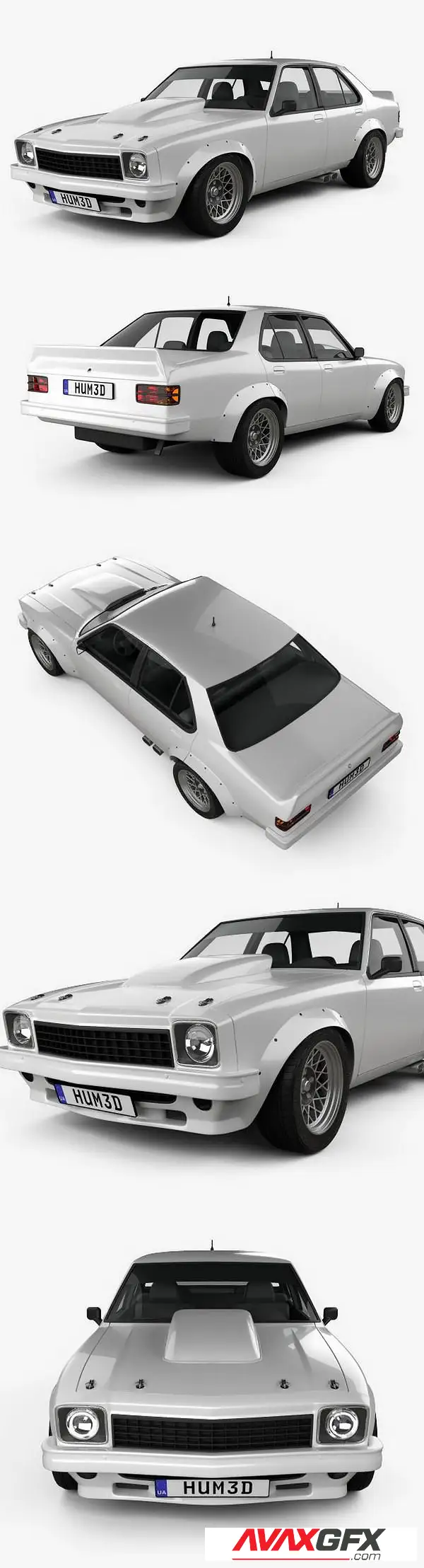 Holden Torana 4-door Race Car 1977 3D Model