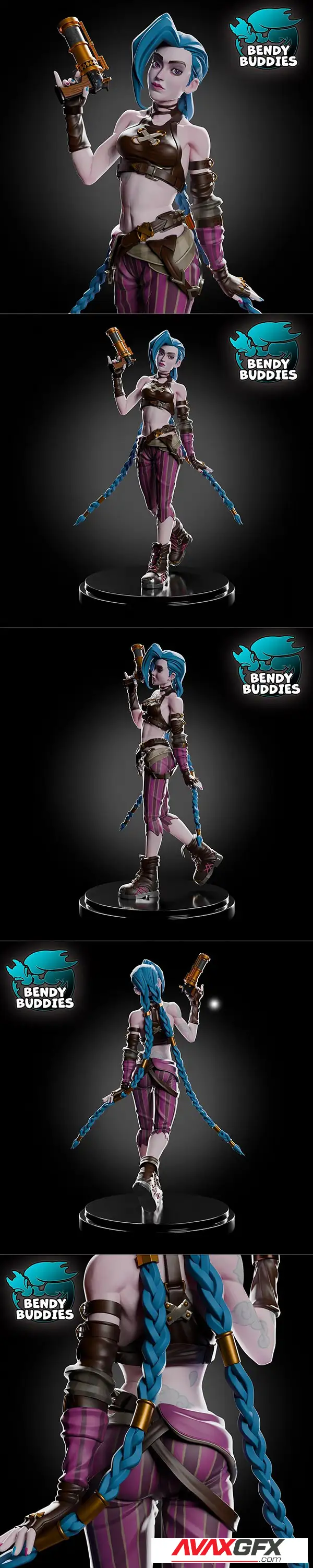 Jinx Fanart – Arcane – 3D Print