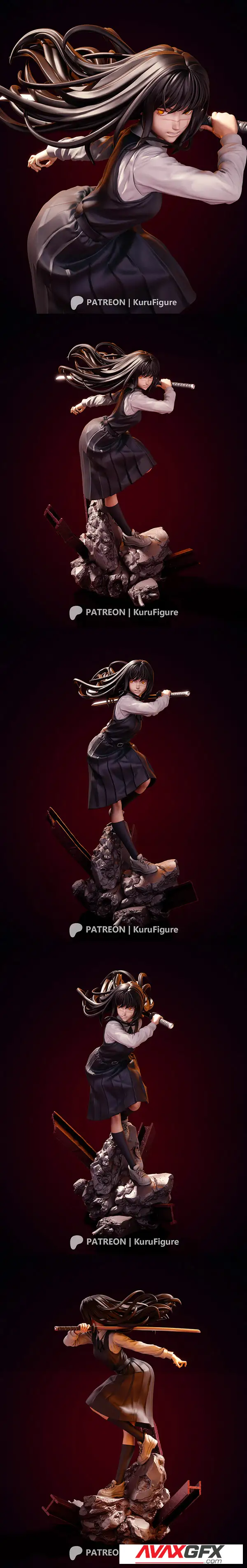 Kuru Figure – Asa Mitaka – Chainsaw Man – 3D Print
