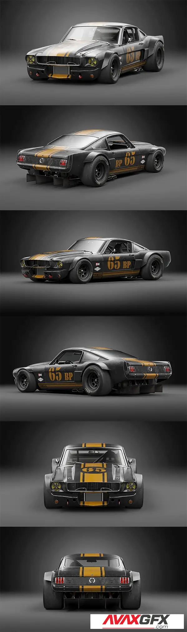 Mustang 65 Wide Body 3D Model