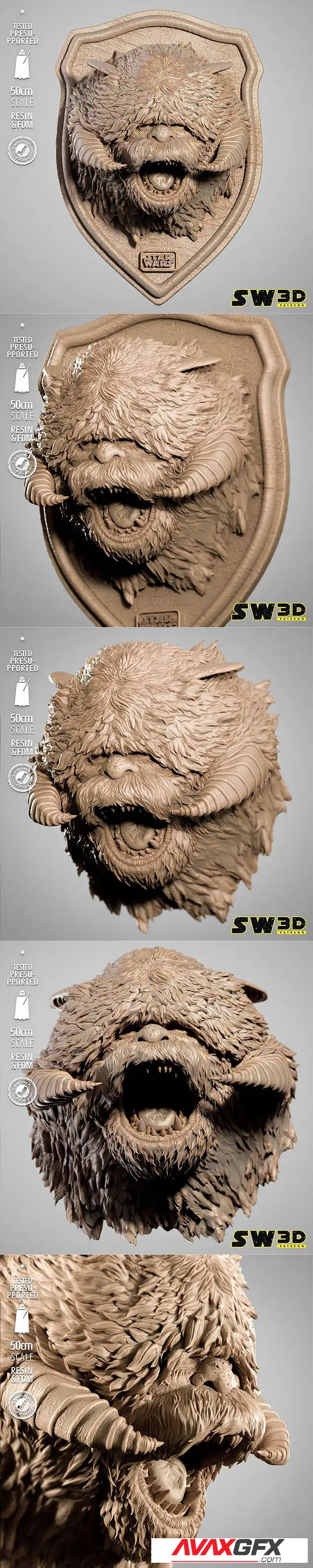 SW3D – Wampa Wall – 3D Print