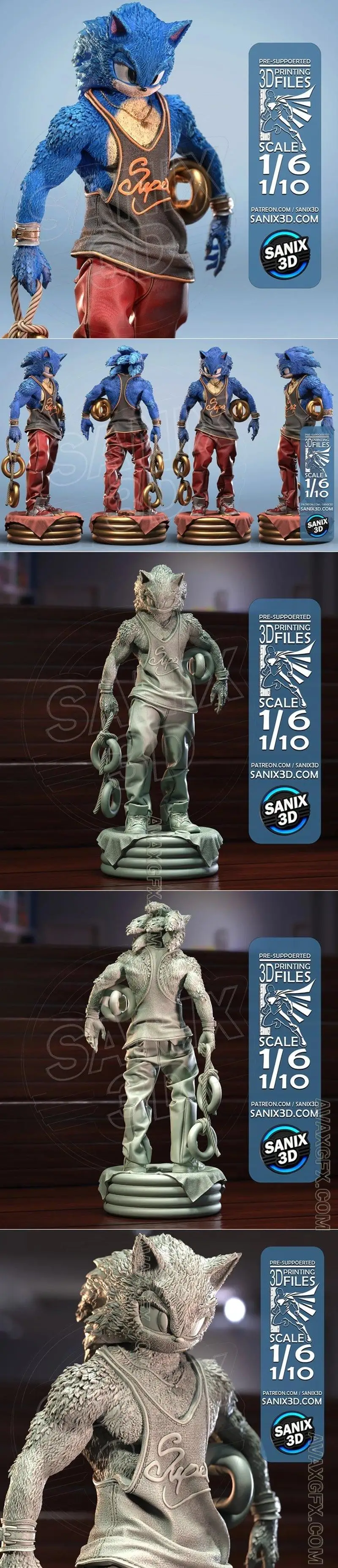 Sanix - Super SONIC - STL 3D Model