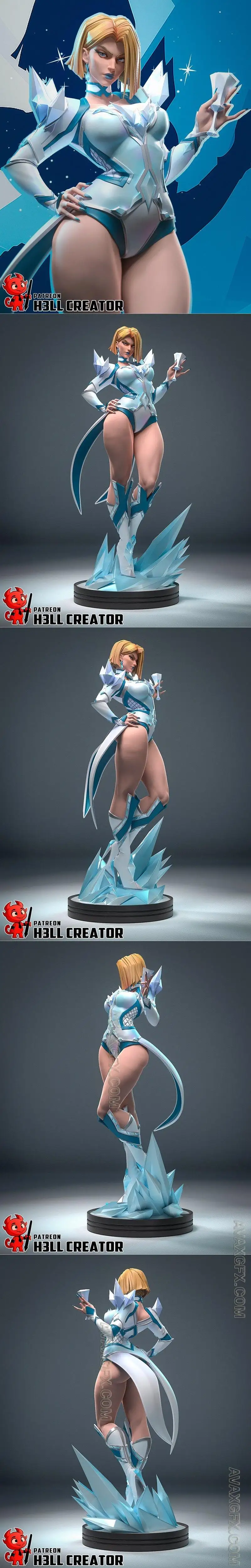 h3LL creator - Marvel - Emma Frost - STL 3D Model