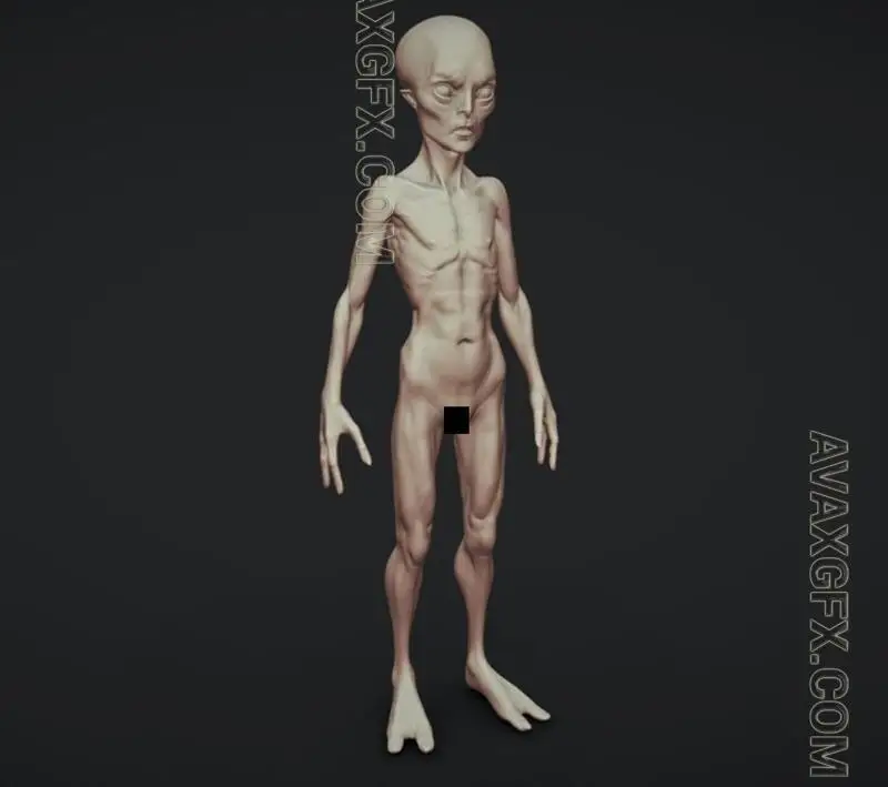 Alien Humanoid - STL 3D Model