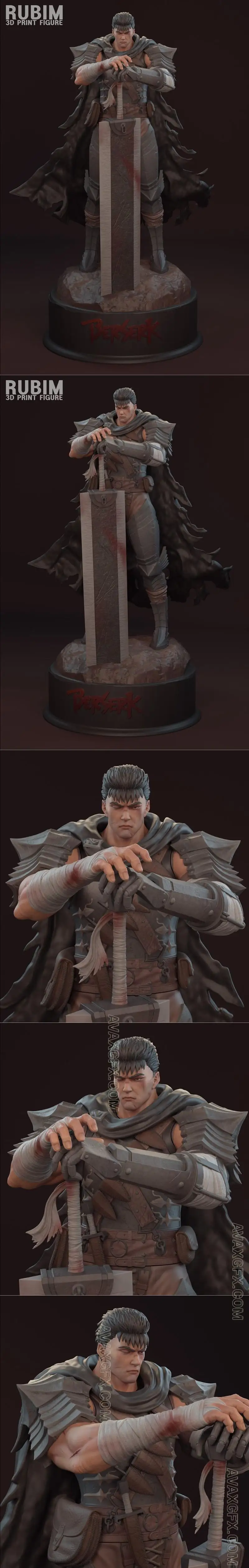 Rubim Figure - Berserk - Guts - STL 3D Model