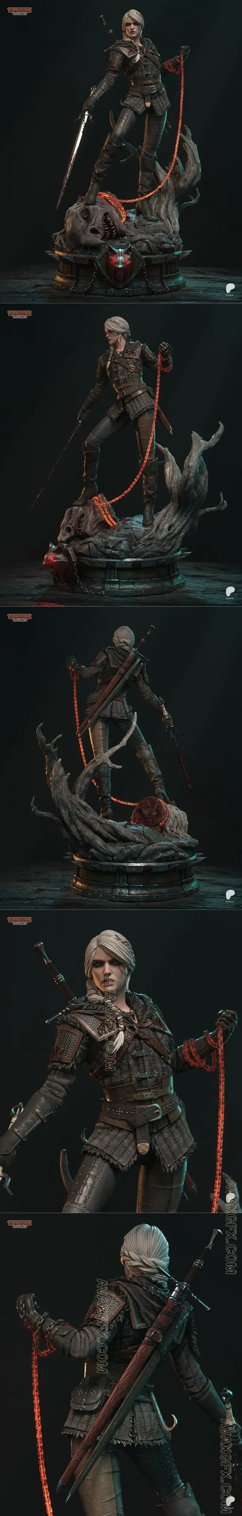 Tanuki Figures - CIRI - The Witcher 4 - STL 3D Model