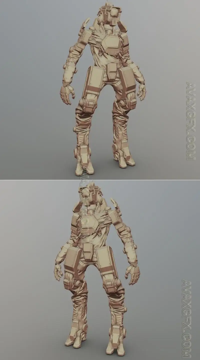 Sci-Fi Droid 01 - STL 3D Model