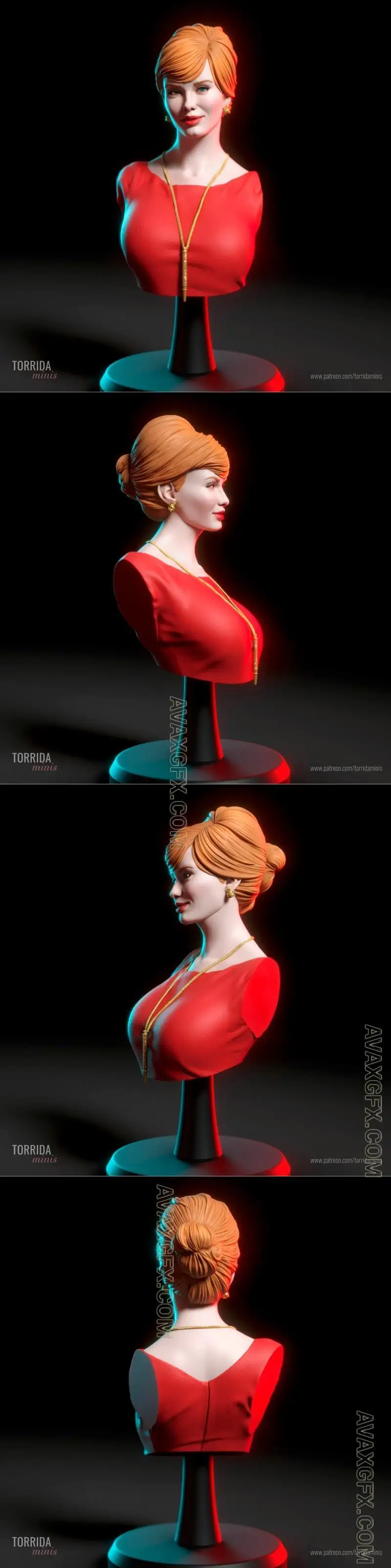 Torrida Minis - Joan Bust - STL 3D Model