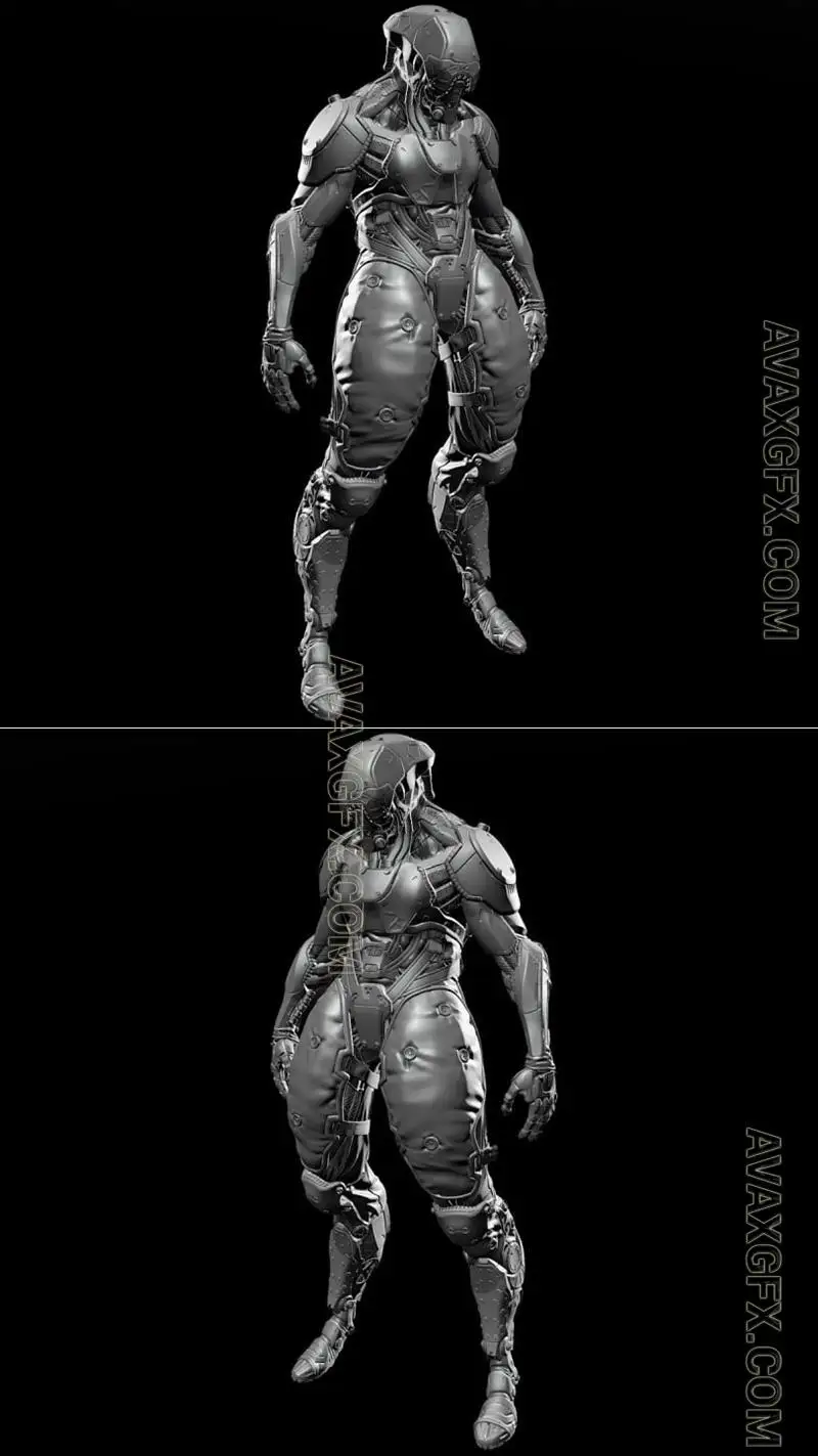 Sci-Fi Droid 02 - STL 3D Model