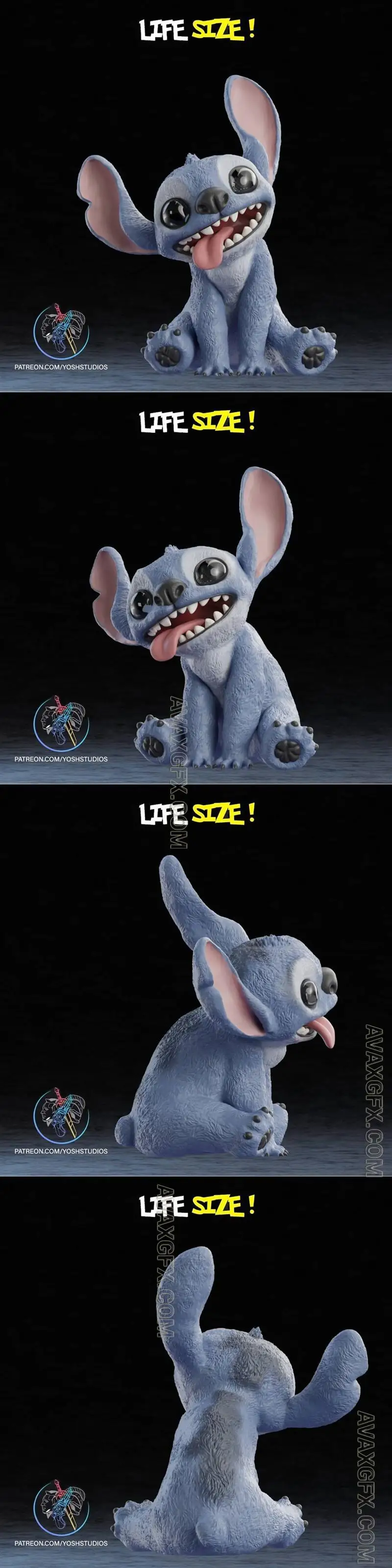 Stitch Movie Life Size - STL 3D Model
