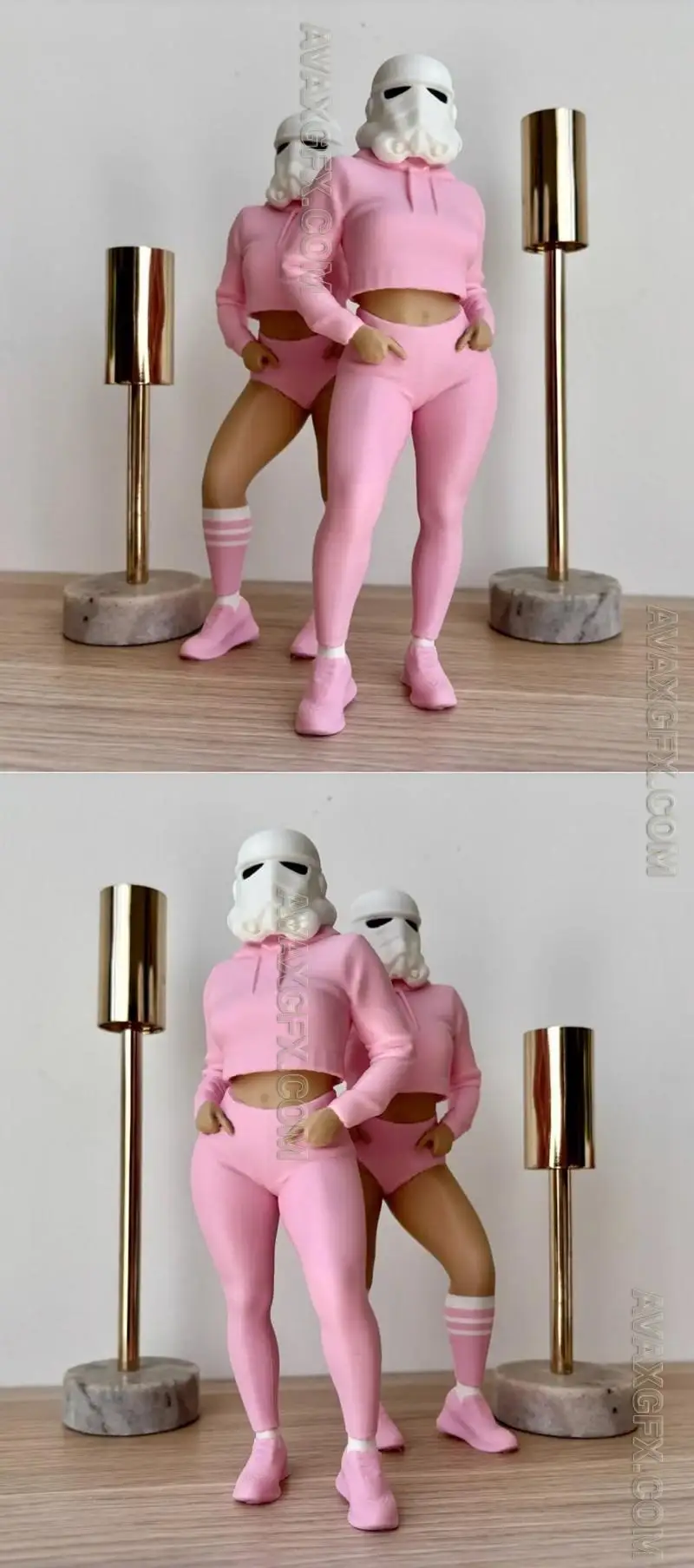 Lady Pink Wear Shorty - STL 3D Model