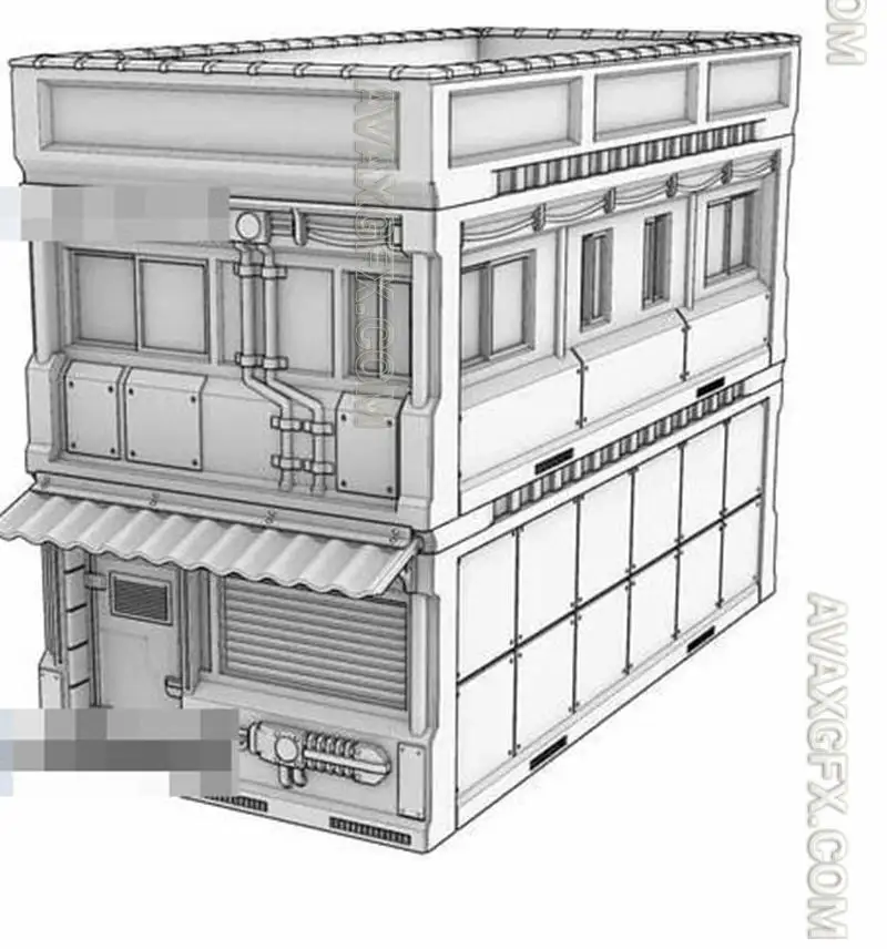 Cyberpunk Block - STL 3D Model