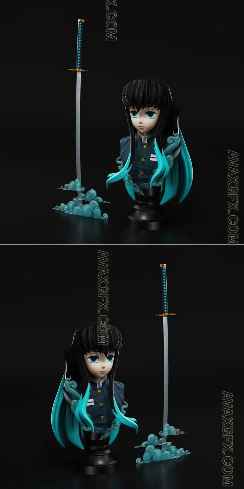 Tokito Muichiro Busto - STL 3D Model
