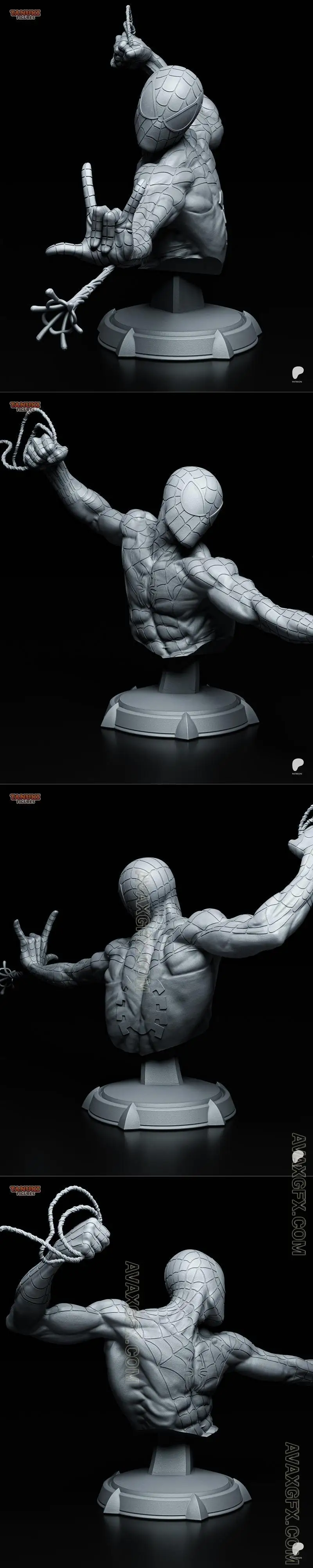 Tanuki Figures - Spider-Man Bust - STL 3D Model