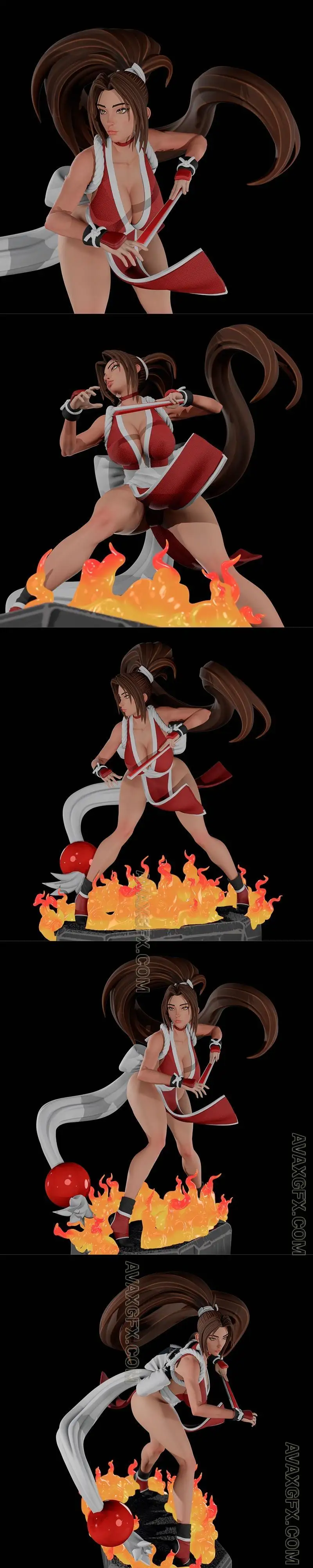 3dMomoji - Mai Shiranui - STL 3D Model