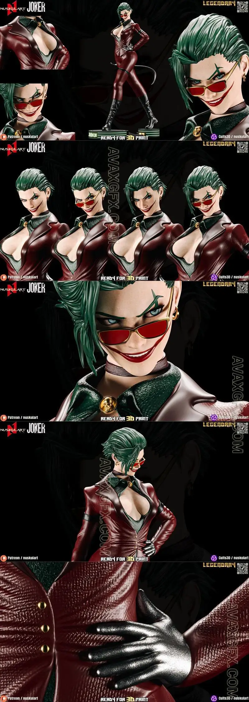 Nuskul Art - Joker - Gender Bend Edition - STL 3D Model