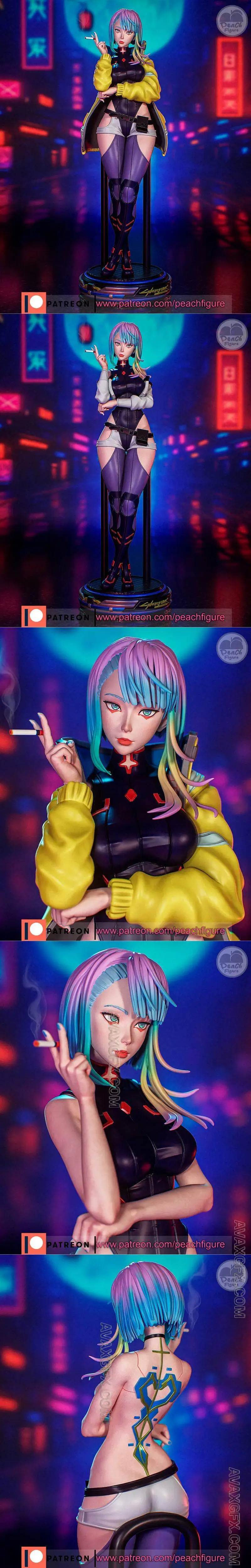 Peach Figure - Lucy Cyberpunk - STL 3D Model