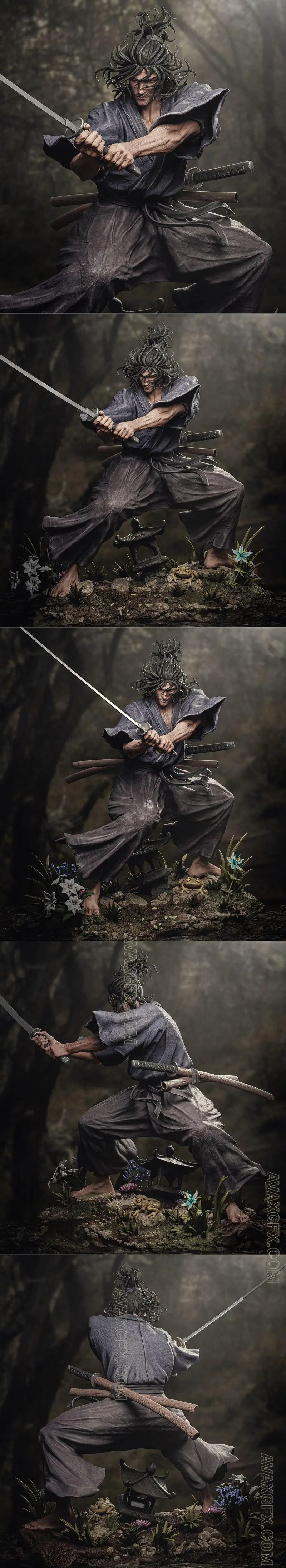 CA 3D Studios - Musashi Miyamoto - STL 3D Model