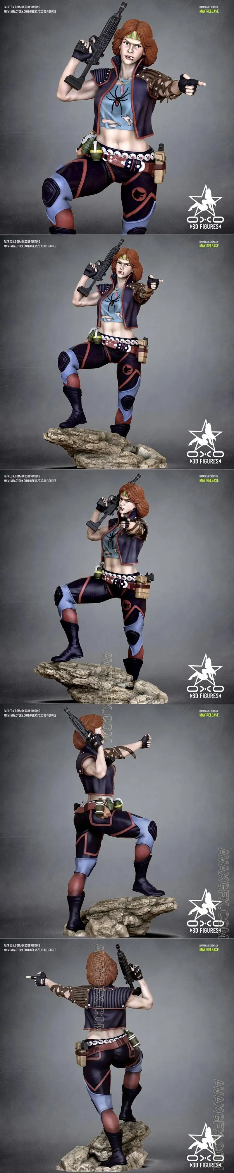 OXO3D Figures - Natasha Kerensky - STL 3D Model
