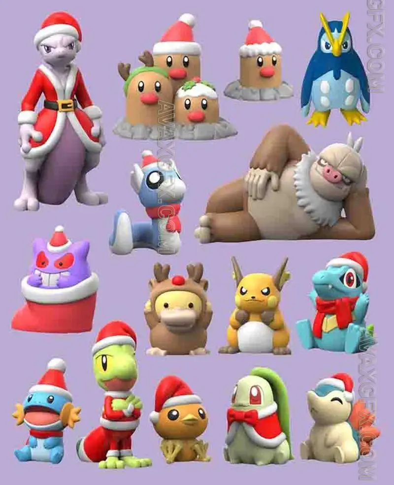 Pokemon November 2024 pack - STL 3D Model