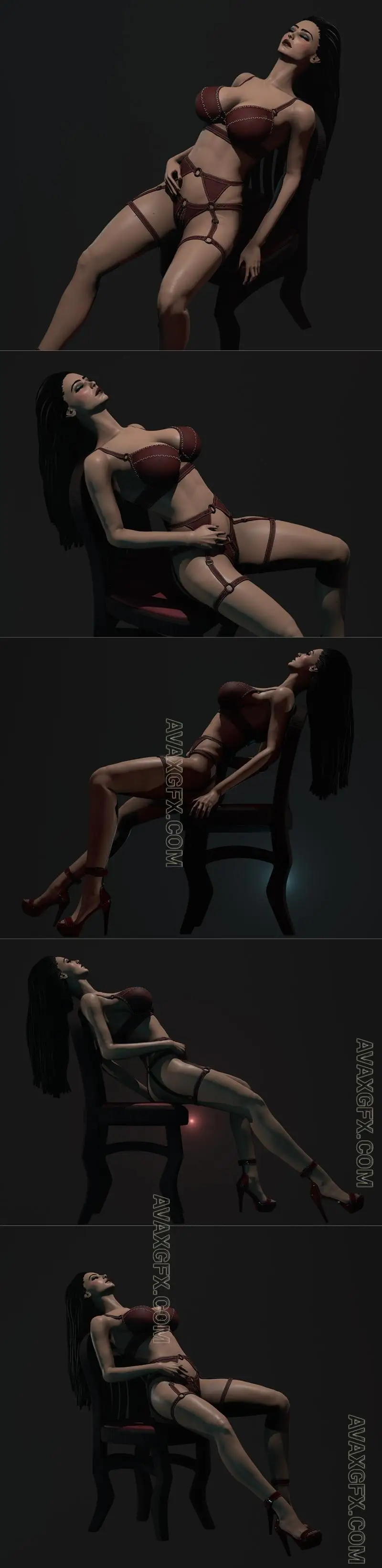 Gemma - Scarlet Desire - STL 3D Model
