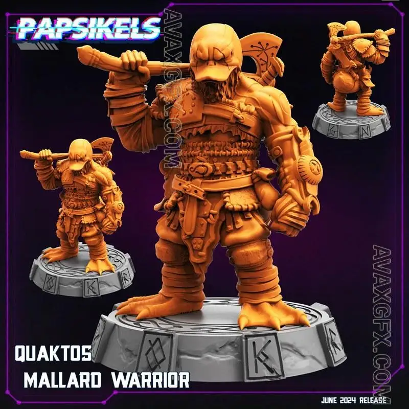 Quacktos Mallard Warrior - STL 3D Model