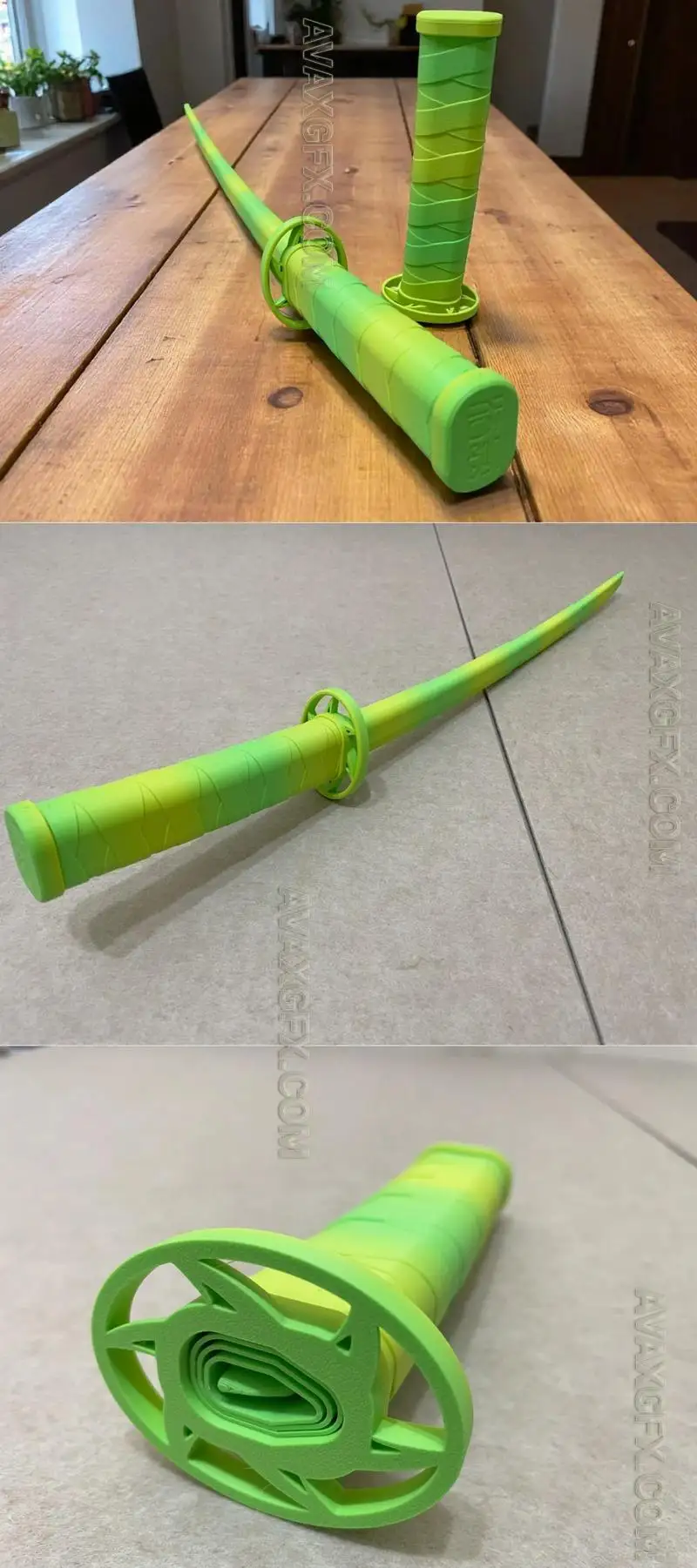 Collapsing Katana - Forbearance Blade - STL 3D Model
