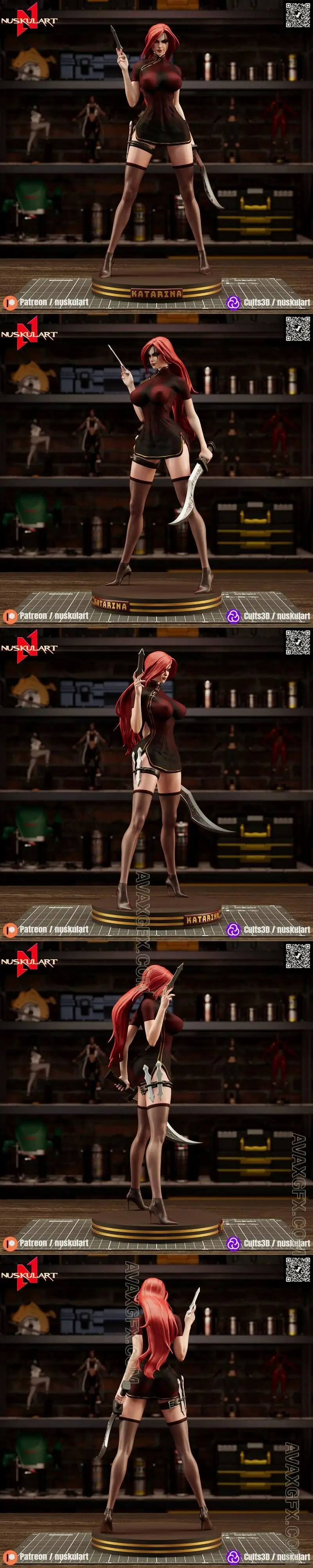 Nuskul Art - Katarina - League of Legends - STL 3D Model