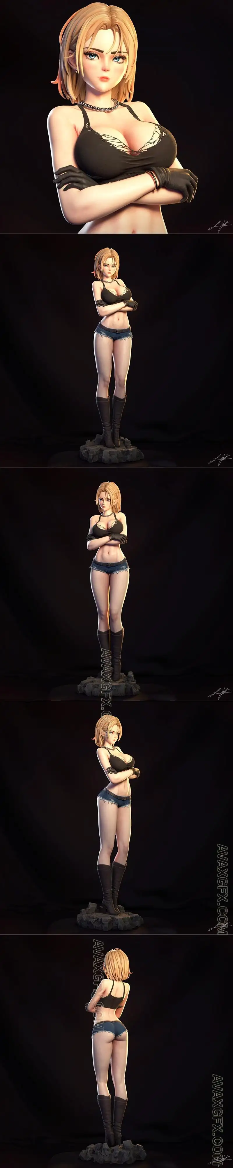 Abe3D - Android 18 - STL 3D Model