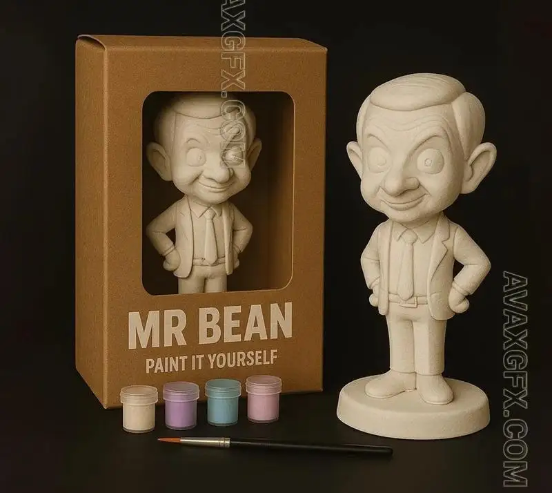 Mr. Bean – Paint-It-Yourself - STL 3D Model