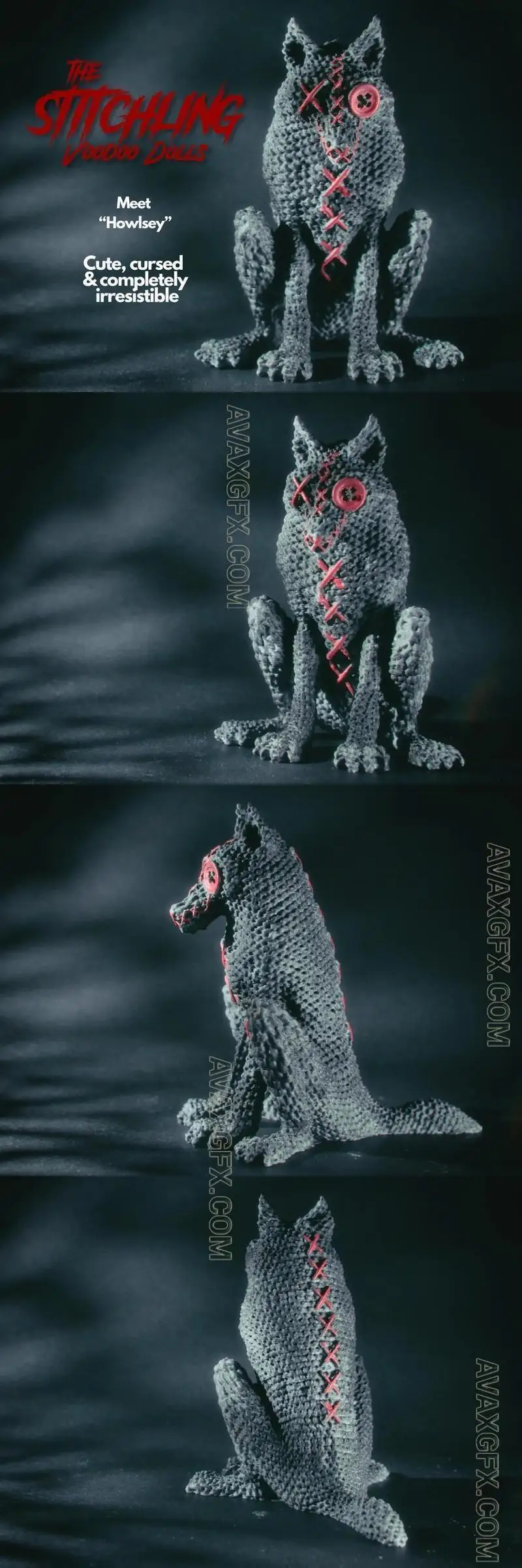 The Stitchling Voodoo Dolls - Howlsey - STL 3D Model
