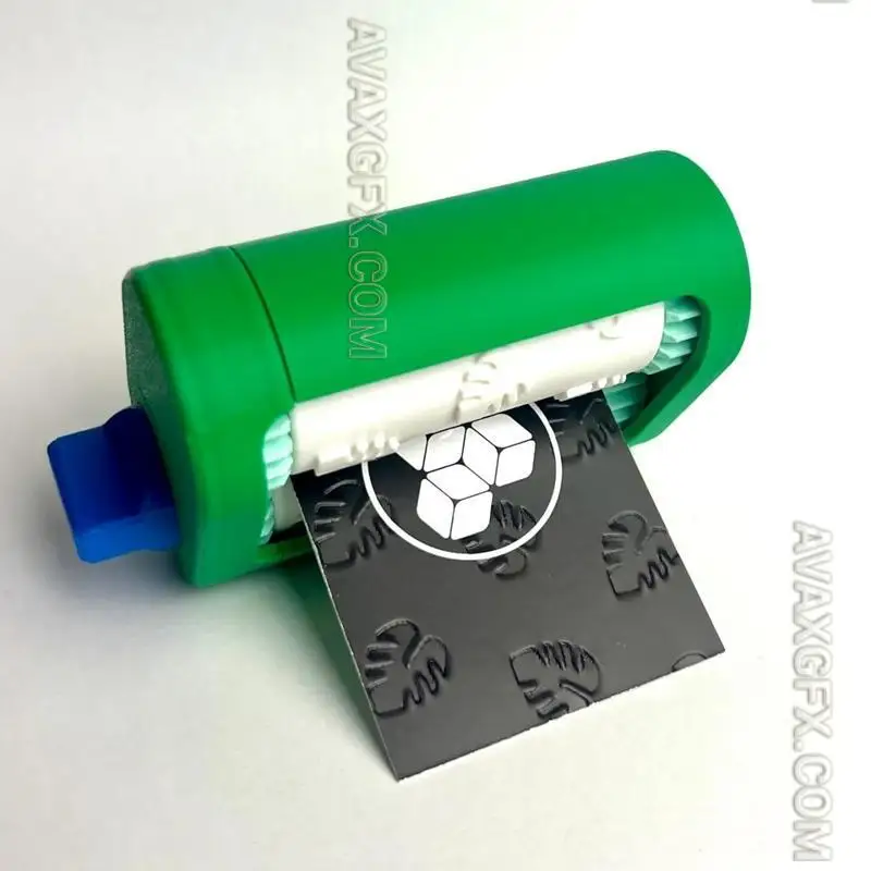 Monstera Leaf pattern - Business Card Embosser Rollers - STL 3D Model