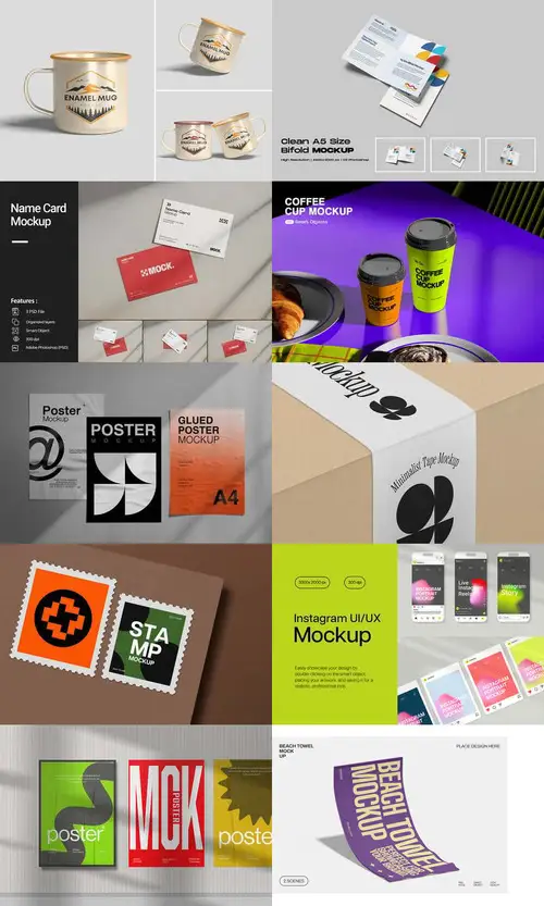 Download 10 Mockup Templates Bundle 4 2025