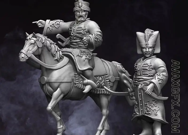 Napoleonic Ottoman Commanders - STL 3D Model