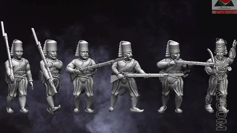 Napoleonic Ottoman Nazim Cedit Infantry - STL 3D Model