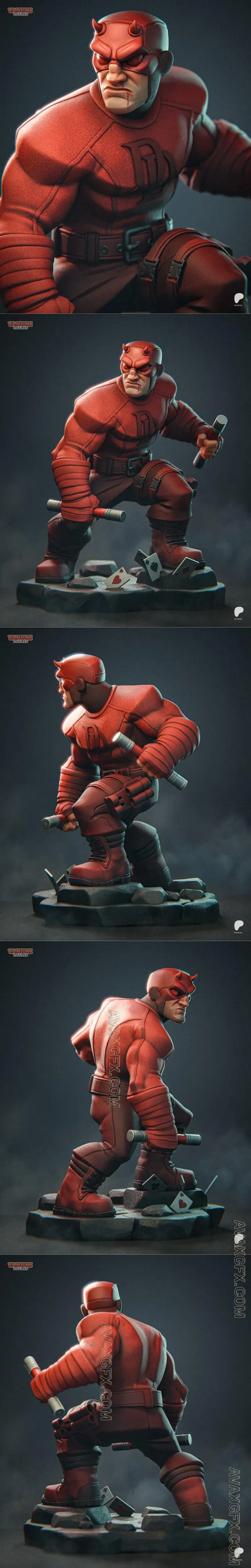 Tanuki Figures - Daredevil Toon - STL 3D Model