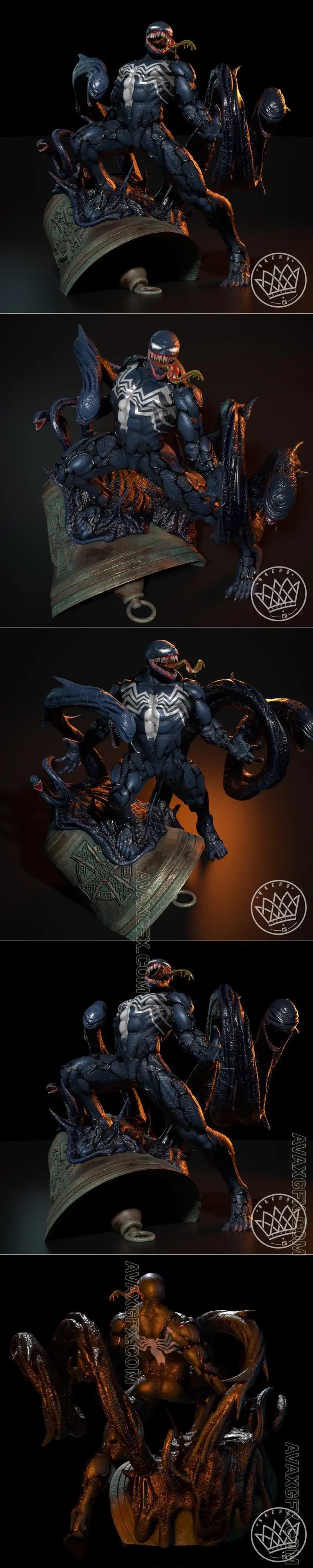 Fan Art - Venom Statue - STL 3D Model