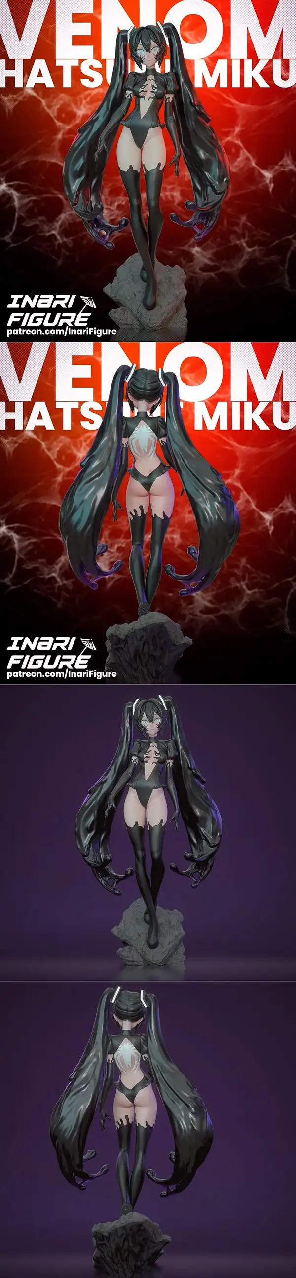 inari3D – Venom Hatsune Miku – 3D Print