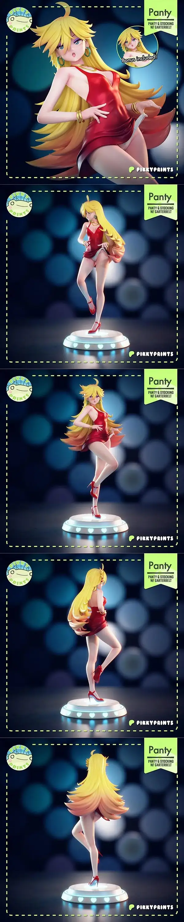 Pikky Prints – Panty & Stocking – Panty – 3D Print