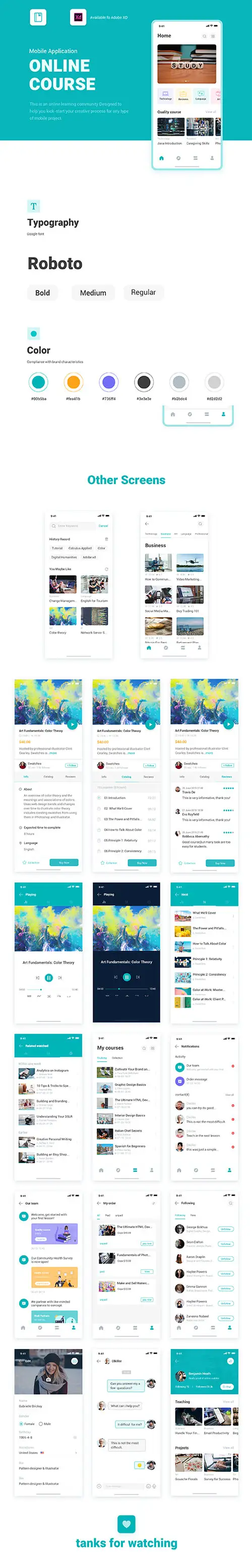 online courses UI Kit - UI8