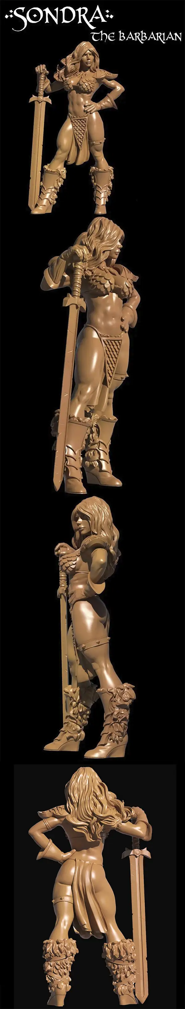 Sondra The Barbarian – 3D Print