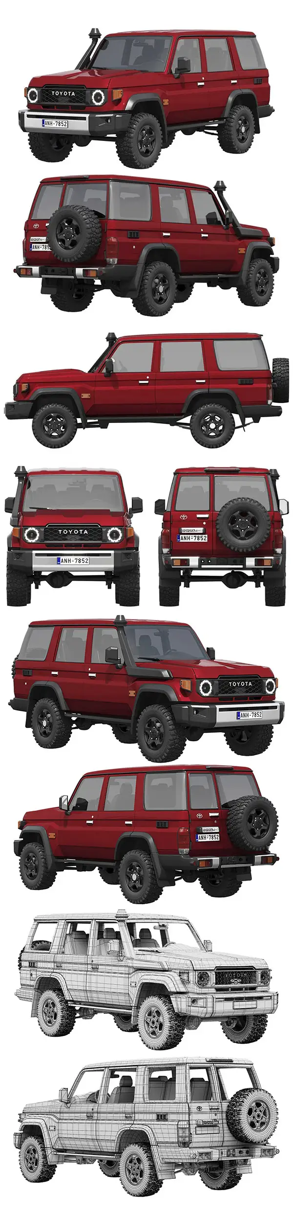 Toyota Land Cruiser 70 GXL 2024 3D Model