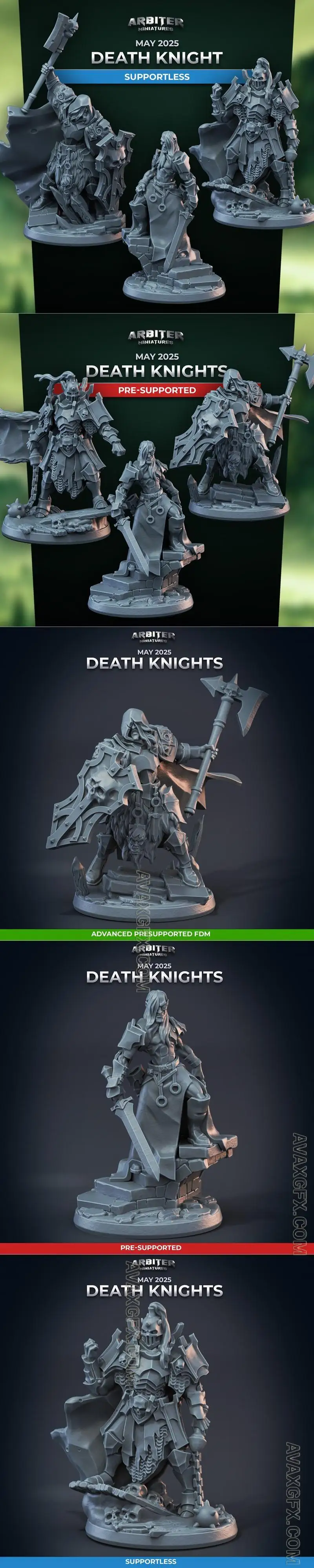 Arbiter Miniatures - Death Knights May 2025 - STL 3D Model