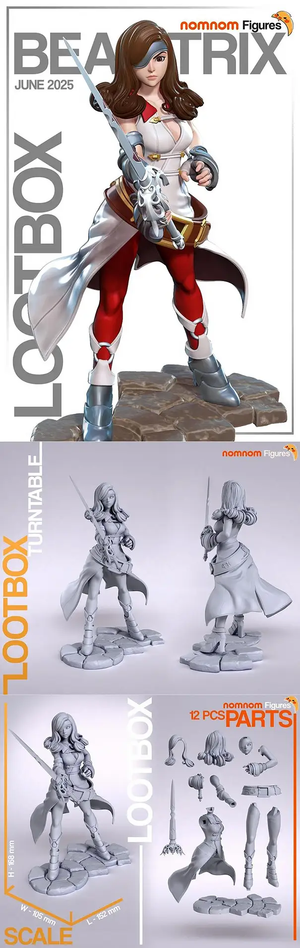 Nomnom Figures – Beatrix – Final Fantasy IX – 3D Print